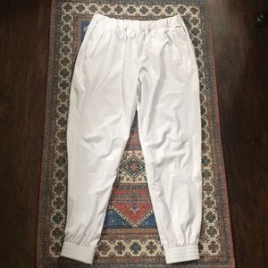 White Lauderdale Jogger Scrub Pants